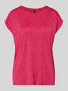 VERO MODA T-shirt o kroju relaxed fit z mieszanka wiskozy Model 'LAVA' Mocnoróżowy