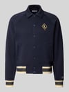 Lacoste bluza rozpinana o kroju regular fit z mieszanki bawełny Granatowy
