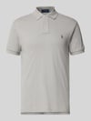 Polo Ralph Lauren Slim Fit Poloshirt aus reiner Baumwolle Hellgrau