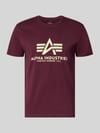 Alpha Industries T-Shirt mit Logo und Rundhalsausschnitt Bordeaux
