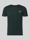 Alpha Industries T-Shirt mit Label-Details Modell 'BASIC' Petrol