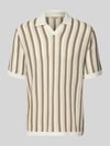 ONLY & SONS Regular Fit Poloshirt aus Baumwoll-Mix Modell 'THUE' Offwhite