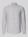 ONLY & SONS Regular Fit Freizeithemd aus Leinen-Baumwoll-Mix Modell 'CAIDEN' Marine