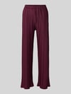 ZABAIONE Plisseehose mit elastischem Bund Modell 'Or44nella' Bordeaux