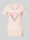 GUESS T-shirt met strass-steentjes Lichtroze