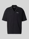 PEGADOR Regular Fit Freizeithemd mit Label-Stitching Modell 'Jovren' Black