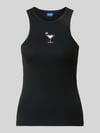 HUGO Blue Top o kroju slim fit z czystej bawełny model 'DIMARTINI_B' Czarny