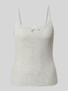 PIECES regular fit tanktop van puur katoen model 'MARIE' Lichtgrijs gemêleerd