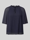 s.Oliver BLACK LABEL Regular Fit Blusenshirt in Plissee-Optik Marine