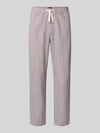 Tommy Jeans Regular Fit Weite Hose aus Leinen-Baumwoll-Mix Hellgrau