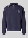 Lacoste Loose Fit Troyer aus Baumwoll-Mix Model 'Tennisc' Marine