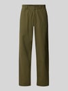Forét Stoffhose mit Label-Patch Oliv