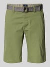 MCNEAL Slim Fit Shorts mit Gürtel Lind