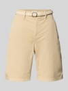s.Oliver RED LABEL Regular Fit Bermudas aus Baumwoll-Mix Sand