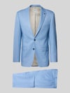 ROY ROBSON slim fit pak met reverskraag en strijkvouw Lichtblauw