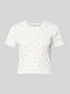 ONLY regular fit T-shirt van katoenmix model 'FENJA' Wit