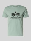 Alpha Industries T-Shirt mit Logo und Rundhalsausschnitt Lind