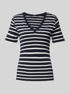 Tommy Hilfiger Slim fit T-shirt met logostitching, model 'CODY' Marineblauw