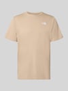 The North Face T-Shirt mit Label-Stitching und Rundhalsausschnitt Taupe
