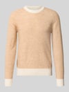 Selected Regular Fit Strickpullover mit Alpaka-Woll-Mix Modell 'RAI' Mittelbraun