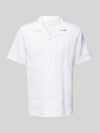 KnowledgeCotton Apparel Box Fit Freizeithemd mit Reverskragen Weiss