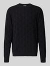 Calvin Klein Jeans Strickpullover mit Rundhalsausschnitt Modell 'EASY' Black