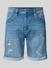JACK & JONES Regular Fit Jeansshorts im 5-Pocket-Design Modell 'RICK' Hellblau