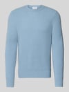 FTC Cashmere Sweter z dzianiny z kaszmiru z okrągłym dekoltem Jasnoniebieski