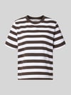 Selected Boxy fit T-shirt van pure Katoen Model 'ESSENTIAL' Donkerbruin
