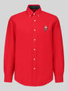 Polo Ralph Lauren Koszula casualowa z czystej bawełny z haftowanym detalem z motywem Czerwony
