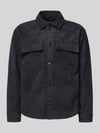 ONLY & SONS Regular Fit Jacke in Velourslederoptik mit Brustpattentaschen Modell 'RAVI' Black