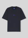 HUGO Blue męski t-shirt o kroju regular fit z czystej bawełny model 'NIEROS' Granatowy