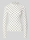 PIECES Slim fit shirt met lange mouwen met all-over motief model 'JESHI' Offwhite gemêleerd
