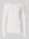 Christian Berg Woman Regular Fit Strickpullover aus Viskose-Mix mit U-Boot-Ausschnitt Offwhite