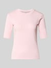 Christian Berg Woman Slim fit T-shirt in halflange mouwen-design Lichtroze