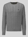 Polo Ralph Lauren Pullover mit Logo-Stitching Hellgrau