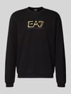 EA7 Emporio Armani Bluza z logo i okrągłym dekoltem Czarny