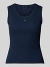 Tommy Jeans Slim Fit Tank Top aus Baumwoll-Mix Marine