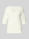 s.Oliver RED LABEL Regular Fit Strickpullover aus Baumwoll-Mix Weiss