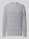 Tom Tailor Denim Regular Fit Pullover aus reiner Baumwolle Hellgrau Melange