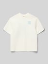 Garcia relaxed fit T-shirt met logoprint Offwhite