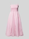 Amy Lynn Knielanges Cocktailkleid mit Smok-Details Modell 'Polly' Rose