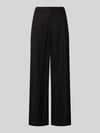 ICHI Wide leg broek met steekzakken model 'LINNO' Zwart