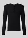 DRYKORN Gebreide pullover met henley-kraag Zwart