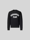 Dsquared2 Sweatshirt mit gerippten Abschlüssen Black