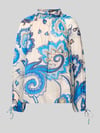 HERZENS Blusenshirt mit Stehkragen Royal