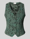 V by Vera Mont Regular Fit Weste mit Spitzenbesatz Gruen
