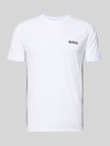 BOSS Green Slim Fit T-Shirt mit Label Print Modell 'TOP SPIN CB' Weiss
