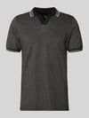 s.Oliver RED LABEL Regular Fit Poloshirt aus reiner Baumwolle Modell 'OPEN COLLAR POLO' Anthrazit