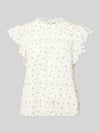 VERO MODA Regular Fit Blusentop aus reiner Baumwolle Modell 'TRINE' Offwhite